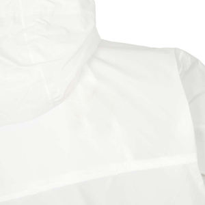 Hooded <b>White</b> Windbreaker <b>Jacket</b> Quarter Zip Water Resistant Outdoor Hiking Lightweight All Seasons Regular Fit - Product Image 5