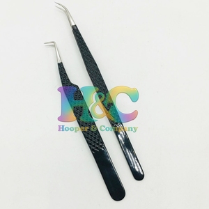 Wholesale Professional Anti-Magnetic Stainless Steel <b>Lash</b> Tweezers 90 Degree Pointed Smooth Texture Customized Color <b>Lash</b> - Product Image 6
