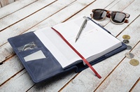 Couverture de carnet de notes A5 en cuir rechargeable 6x9 Collègue avec porte-sac à dossier LP5-0031B