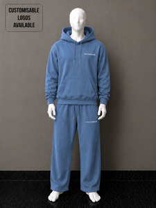 Conjunto de Felpa Gruesa Personalizado de 300-500GSM, Sudadera con Capucha y Pantalones Deportivos para Hombre, Estilo Urbano Holgado de 2 Piezas - Product Image 2
