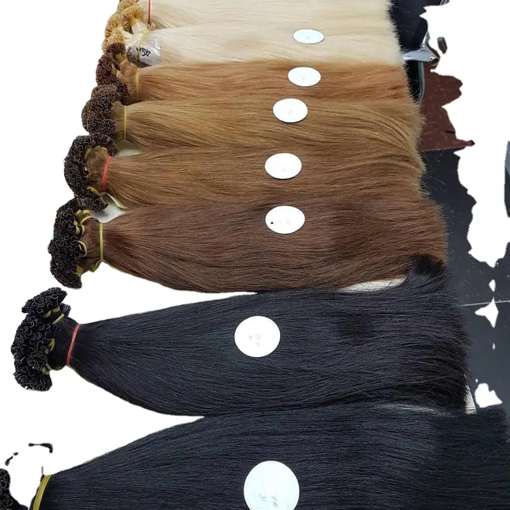 Groothandel 100% Natuurlijke Bulk Haar Hoge Kwaliteit Tip Human Hair Extensions En Pruiken