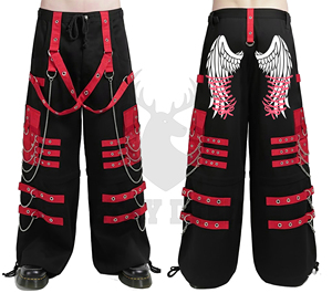 Pantalones Cargo Góticos Vintage de Pierna Ancha y Cintura Alta, Estilo Casual Urbano - Product Image 4