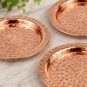 Posavasos de metal martillado único de latón AK, posavasos redondo hecho a mano con acabado de cobre, Juego de 4 para decoración de cocina/vajilla - Product Image 3