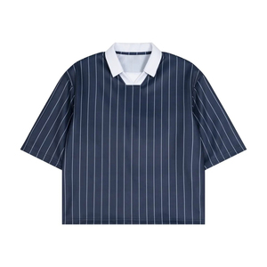 High Performance 100% <b>Polyester</b> Football Jersey with V-Neck Collar Breathable Quick Dry Custom Team Name OEM Service - Product Image 2