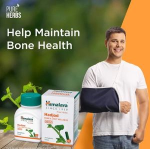Capsules à base de plantes Hadjod pour la santé des os, de la marque Himalaya Wild Bone Wellness, à base d'herbes pures, complément ayurvédique d'origine indienne, pour la santé des os et des articulations, vitalité. - Product Image 2