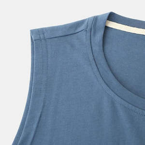 Camisetas sin Mangas para Hombre al por Mayor, 100% Algodón, Diseño Cómodo de Punto, Logotipo Personalizado, Color Sólido, Tejido Transpirable de Alta Calidad - Product Image 5