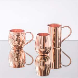 Mug en cuivre martelé fait main pour Moscow Mule, 16 oz, avec doublure en acier inoxydable, tasse à bière, gobelet à cocktail en métal, avec poignée en laiton - Product Image 3