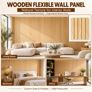 Panel de Pared Flexible, Decoración de Paredes Interiores, Paneles Decorativos para Hogar y Oficina, Diseños Personalizados, Panel de Pared Flexible de Madera - Product Image 4