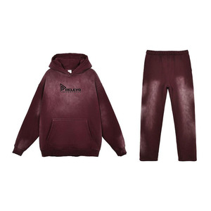 Nouveau survêtement pour homme en coton 100% ultra-doux pour l'hiver, personnalisable selon votre style |   Ensemble imprimé léger et vierge pour la personnalisation - Product Image 1