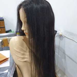 100% humain Remy cheveux frontal dentelle perruque cuticule aligné indonésien naturel cheveux raides longs asiatique vierge cheveux couleur naturelle