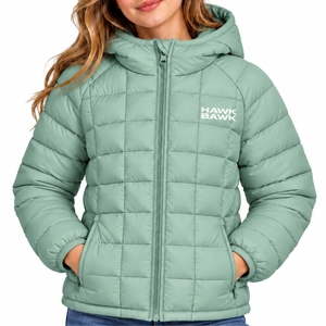 Chaqueta Acolchada con Capucha para Mujer, Moderna, Informal, para Uso Diario, con Cierre, Estilo Casual - Product Image 1