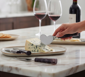 Stainless Steel <b>Cheese</b> <b>Knife</b> <b>Set</b> With Sleek Black Handles Durable Kitchen Tools For Serving <b>Cheese</b> Restaurant And Hotel Use - Product Image 5