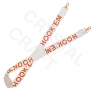Correa de Tela con Cuentas de Martin Brother, Texto Rojo, Estrella Blanca, Accesorio Vintage Ecológico para Bolso de Mano - Product Image 5