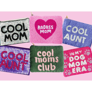 Bride Pearl Beaded Coin Purse Handmade Sequin Clutch <b>Bag</b> Wedding <b>Gift</b> Pouch Magnetic Closure Mini Foldable Custom Size Bridal - Product Image 6