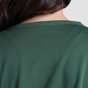 เสื้อยืดคอวีสีพื้นแขนสั้นคุณภาพพรีเมียมสำหรับผู้หญิง ผ้าฝ้ายถัก 100% ระบายอากาศได้ดี สวมใส่สบายๆ สำหรับฤดูใบไม้ผลิและฤดูร้อน ปี 2026 - Product Image 3