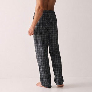 Men's Plaid Cotton Pajama Pants <b>Elastic</b> <b>Waist</b> Casual Fashionable Wear Breathable Lightweight Summer OEM <b>Trousers</b> - Product Image 4