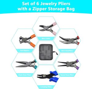 INTENSE SURGICAL INSTRUMENTS Stainless Steel Jewelry <b>Pliers</b> <b>Set</b> for Jewelry Making Wire Cutters Nose Crimping Beading Tools - Product Image 3