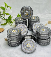 Boîtes à dragées de mariage en acier inoxydable Minakari faites à la main, décorées de fleurs en tissu multicolores, pour bonbons et friandises, vente en gros
