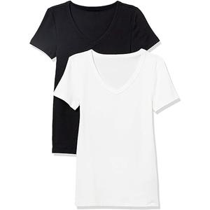 เสื้อยืดสตรีเสื้อยืดสีพื้น - Product Image 1