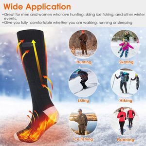 Men's Women's Electric Heated Battery-Powered Socks Rechargeable Feet Warmer with 4 Temperature Levels for Indoor Outdoor Sports - Product Image 2