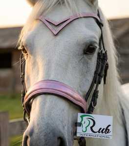 Brida de Cuero Rub International para Caballo con Ribete Rosa, Cómoda y Personalizable, Modelo 7860B para Caballos Islandeses - Product Image 4