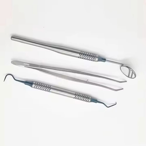 Ensemble d'examen dentaire 3 pièces : sondes, miroir buccal, kit d'outils en matériau de haute qualité, certifié CE, poignée ergonomique, classe médicale I - Product Image 4
