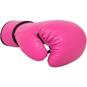 Gants de boxe respirants en cuir PU, design en cuir véritable, couleur rose, poignet lacé, personnalisation de votre propre logo, fabriqués au Pakistan - Product Image 5