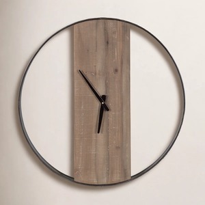 Minimalist Round Wooden Wall <b>Clock</b> Analog Quartz Silent Design for Living Room Home Office Decor - Product Image 4