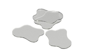 High Quality Eco-Friendly Stocked Modern Acrylic 5mm Thick 400mm Diameter Oval Mats/Pads Table Decoration Accessories <b>Green</b> Gold - Product Image 2