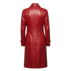 Solid Trader Premium Quality Light Weight <b>High</b> Quality Cozy Thermal Insulation Streetwear Fashion <b>Top</b> Womens Long <b>Leather</b> Jacket - Product Image 4