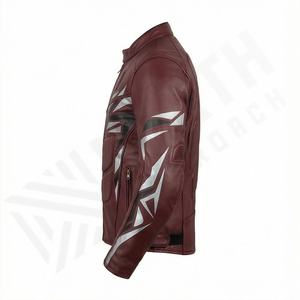 Chaqueta de Motociclista de Cuero Genuino para Hombre de la Mejor Calidad, Nueva Colección de Invierno, Chaquetas de Motocicleta con Protecciones Desmontables Personalizadas - Product Image 3