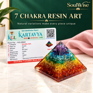 Pyramide d'orgonite arc-en-ciel sculptée à la main en pierre précieuse, décoration en cristal de Chine pour la méditation, la maison ou comme cadeau - Product Image 5