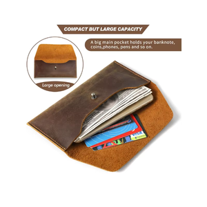 Nouveau design Portefeuille en cuir portable long, pochette à monnaie, pochette élégante, porte-monnaie, petit porte-cartes pour la gestion des espèces - Product Image 3