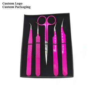 Pince à épiler rose vif en acier inoxydable durable japonaise vente en gros - Product Image 6