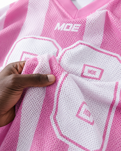 Maillot de football américain unisexe en maille polyester légère, à rayures, avec graphisme personnalisé par sublimation, respirant, anti-bactérien, haut de gamme OEM - Product Image 2