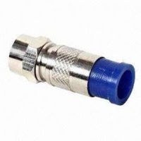 Conector Autoenganchable Tipo F para Cable Coaxial RG6, Adaptador Macho sin Herramientas, Receptor de Antena para TV Satelital, Chapado en Oro