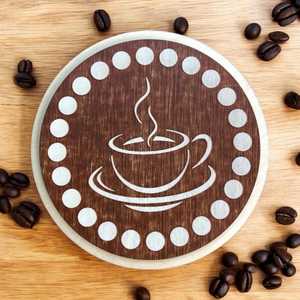 Juego de Posavasos Redondos de Madera Ecológicos Tradicionales, Tapete de Madera Contrachapada de Abedul, Portavasos para Mesa de Café, Hogar, Cafetería - Product Image 4