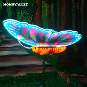 Momovalley Led Gigantische Verlichte Mechanische Paarse Bewegende Vleugels Boomdecoratie Outdoor Vlinder Home Decor Kerstverlichting