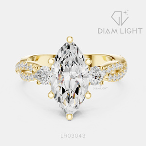 2.05CT Marquise Cut Lab Grown Diamond 14KT White Gold Engagement <b>Ring</b> IGI Certified Bridal <b>Ring</b> Fine Jewelry Women Gifting - Product Image 3