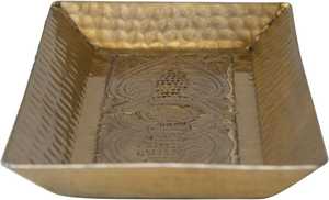 Bandeja Decorativa de Aluminio Martillado con Acabado Dorado, Bandeja de Servicio para Mesa de Centro, Comedor, Cocina, Decoración del Hogar - Product Image 4