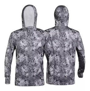 Unisex UPF50+ Spandex/Polyester Custom Color Outdoor <b>Sun</b> Block UV Waterproof Breathable Fishing Wear Long Sleeve Hoodie <b>Shirt</b> - Product Image 1
