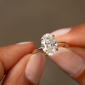 Luxury 2 Carat Oval Cut Lab Diamond Engagement Ring 14K 10K Solid Yellow Gold Classic Women's Wedding & Anniversary Band - Product Image 1