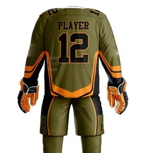 Uniforme de hockey sur glace personnalisé avec logo personnalisé, nom de l'équipe, numéro du joueur, matériau de haute qualité et confortable - Product Image 4