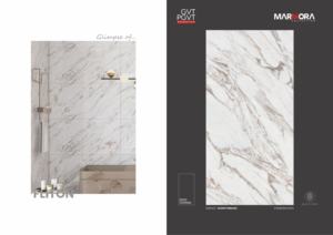 Azulejos de porcelana brillantes de diseño, tamaño 600x1200, azulejos de gran tamaño premium para paredes, pisos y elevaciones interiores modernos. - Product Image 3
