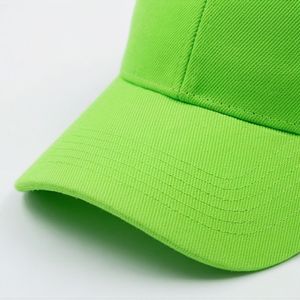 Casquette de baseball unisexe en coton vert néon, style décontracté, tendance, ajustement flexible, pour homme et femme - Product Image 4