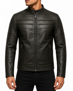 Luxury Genuine <b>Leather</b> Jacket Men Premium Motorcycle Fashion Outerwear Modern Regular Fit Comfortable Daily Wear Waterproof - Product Image 1