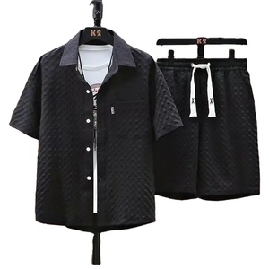 Novedad de primavera y verano, camisa POLO para hombre, pantalones de manga corta, traje de Color sólido, moda sencilla, ligera, diaria, ropa de hombre de alta calidad - Product Image 3