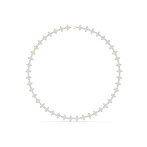 Collar de Boda de Oro Blanco de 14k con Diamante Cultivado en Laboratorio, Redondo, para Mujer |   Diamante Cultivado Nuevo - Product Image 2