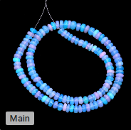 Natural Blue Fire Opal Smooth Rondelle Shape 16-inch Premium Handmade Gemstone Beads Necklace <b>Bracelet</b> Jewelry Making - Product Image 2