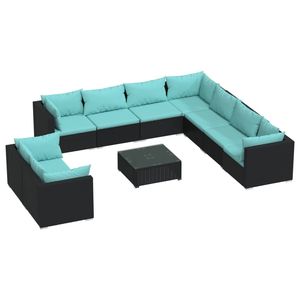 Conjunto de Muebles de Jardín en Negro y Azul Agua - Product Image 2